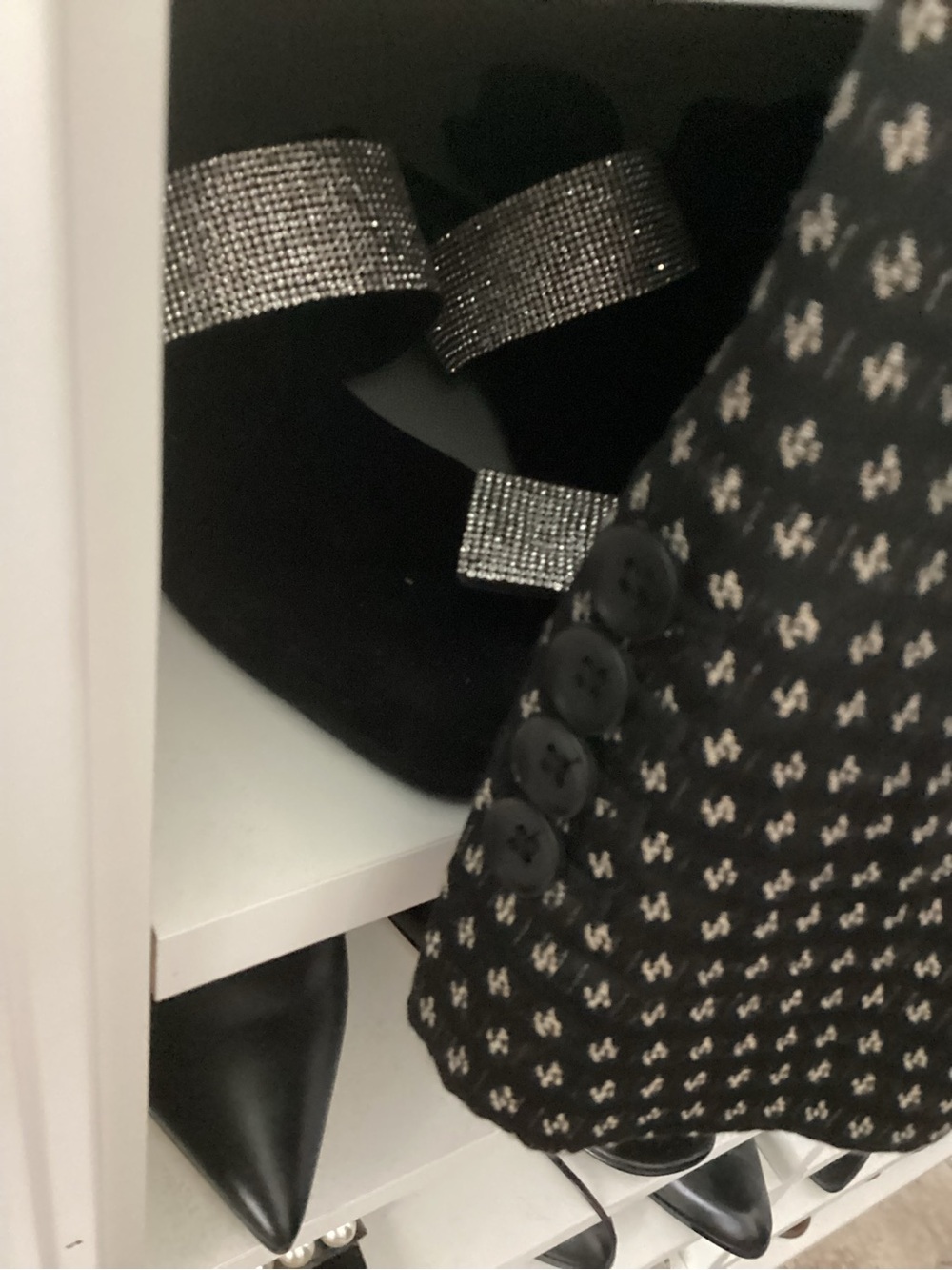 Womens BCBGMAXAZRIA Black & Cream Patterned Blazer Jacket - Picture 2 of 3
